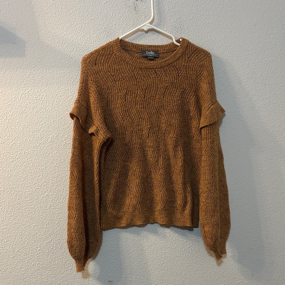 Belle by Belldini Camel Knit Sweater
